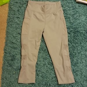 Size Small Gray Mesh Capri Leggings Workout Pants